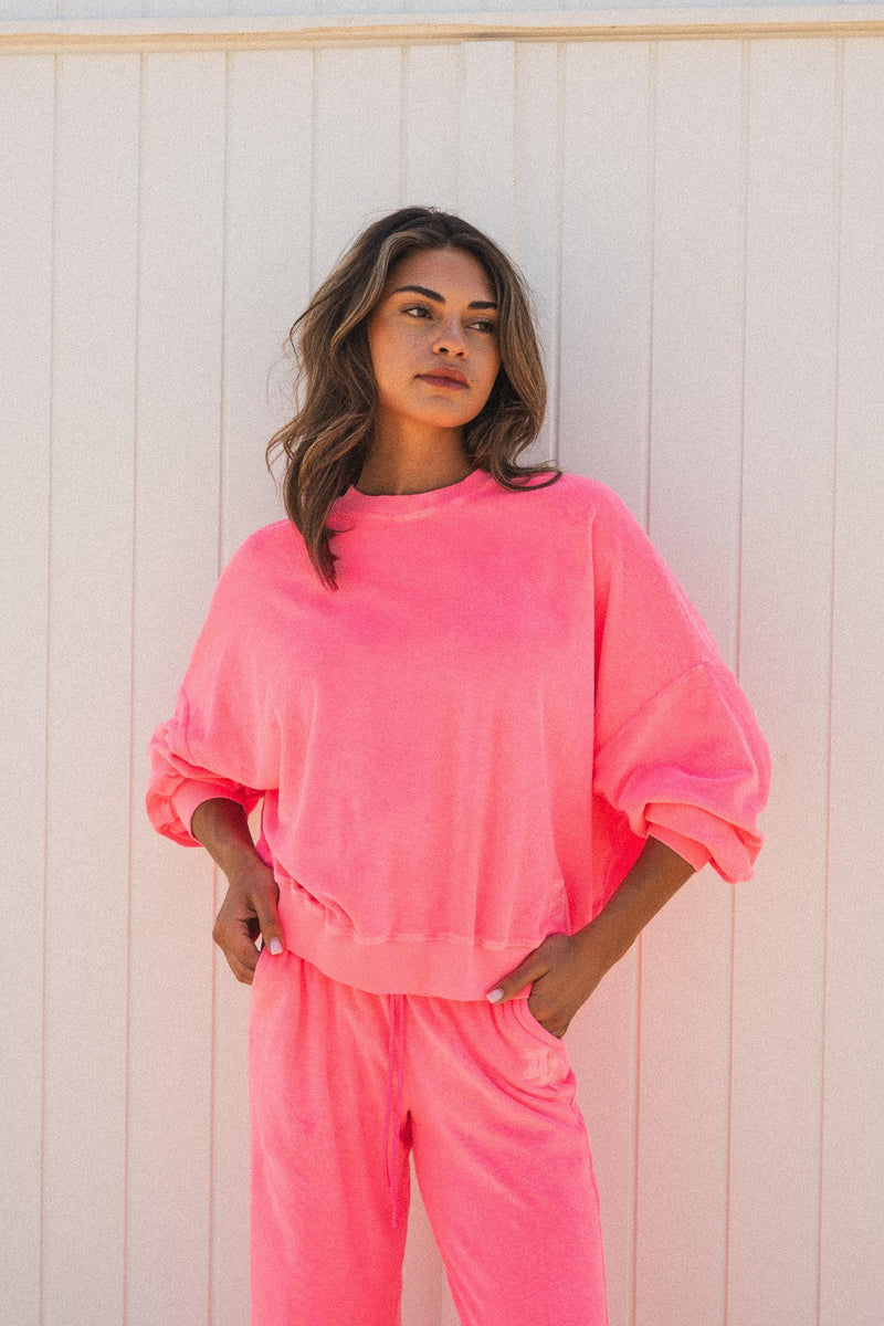 SYDNEY SWEATER - Neon Pink