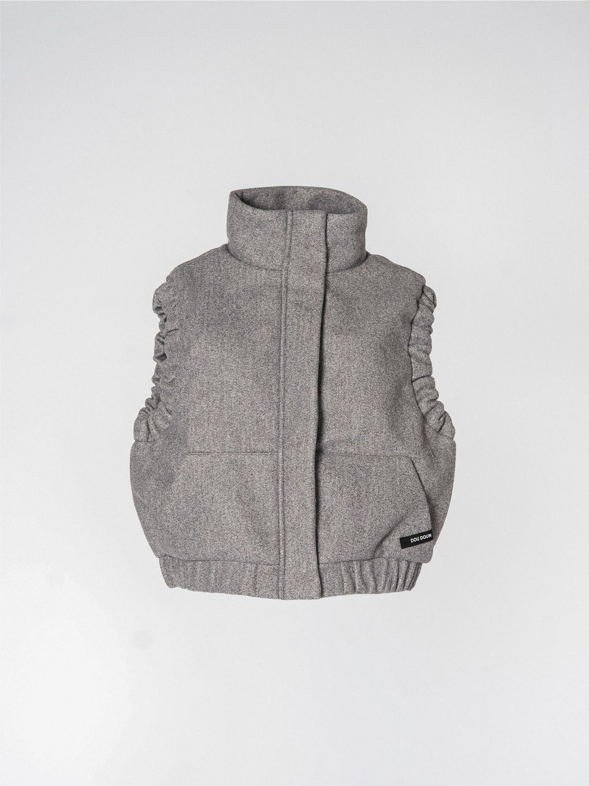 GALAXY DELUXE - cropped bodywarmer - Grey