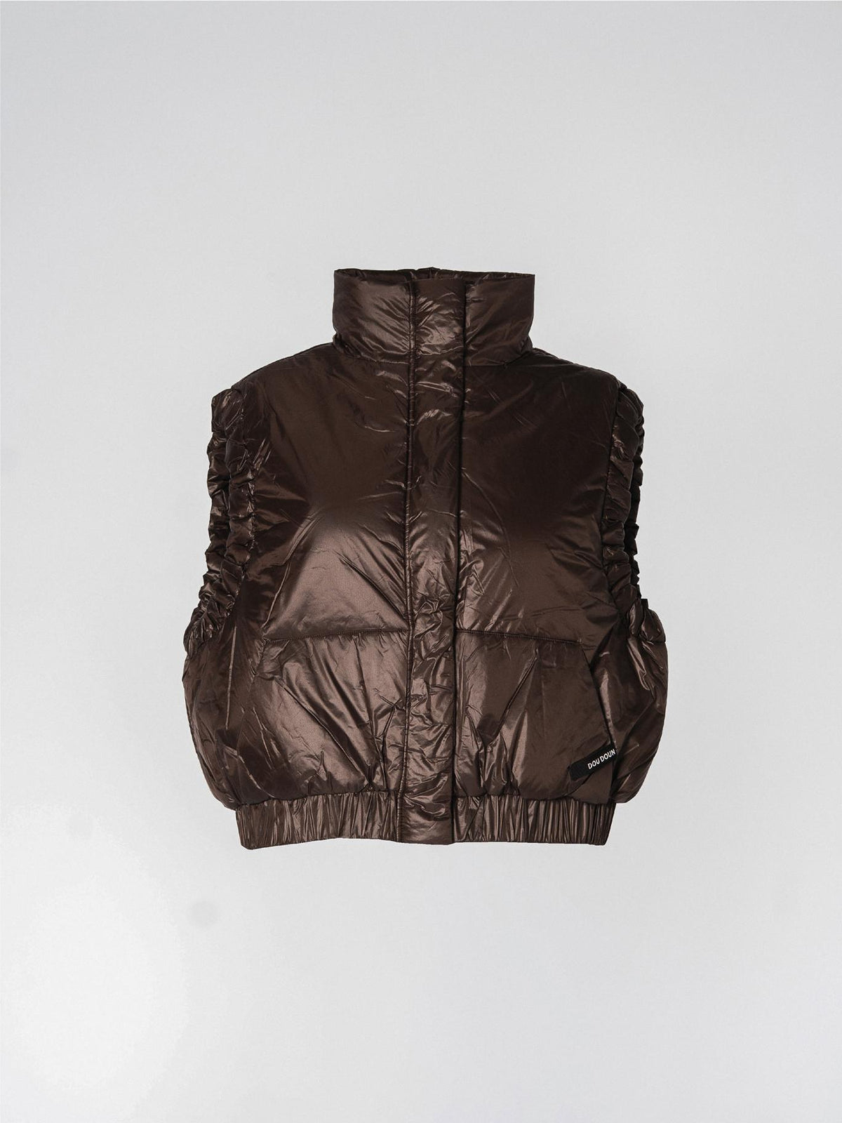 GALAXY - Cropped bodywarmer - Brown