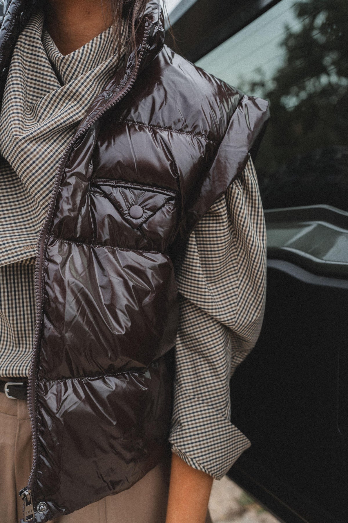 SOHO - Boxy bodywarmer - Brown