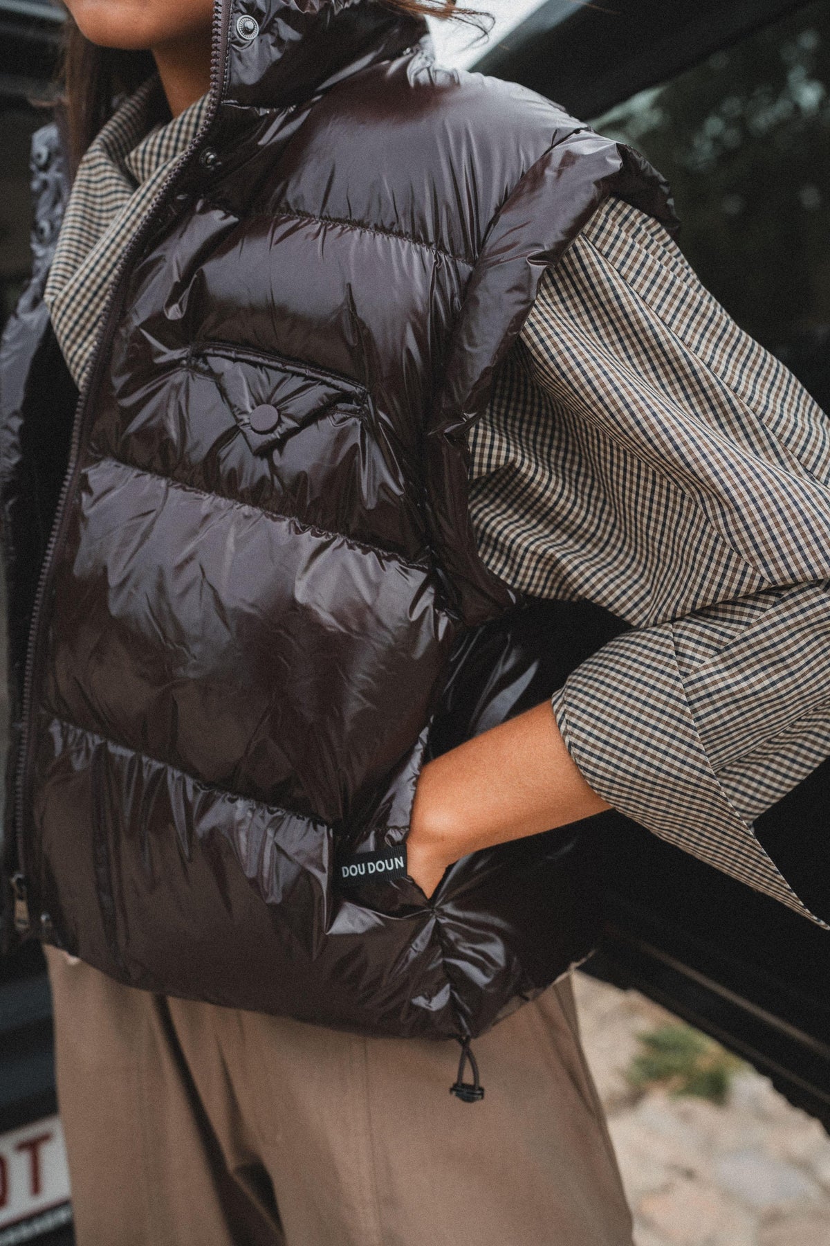 SOHO - Boxy bodywarmer - Brown