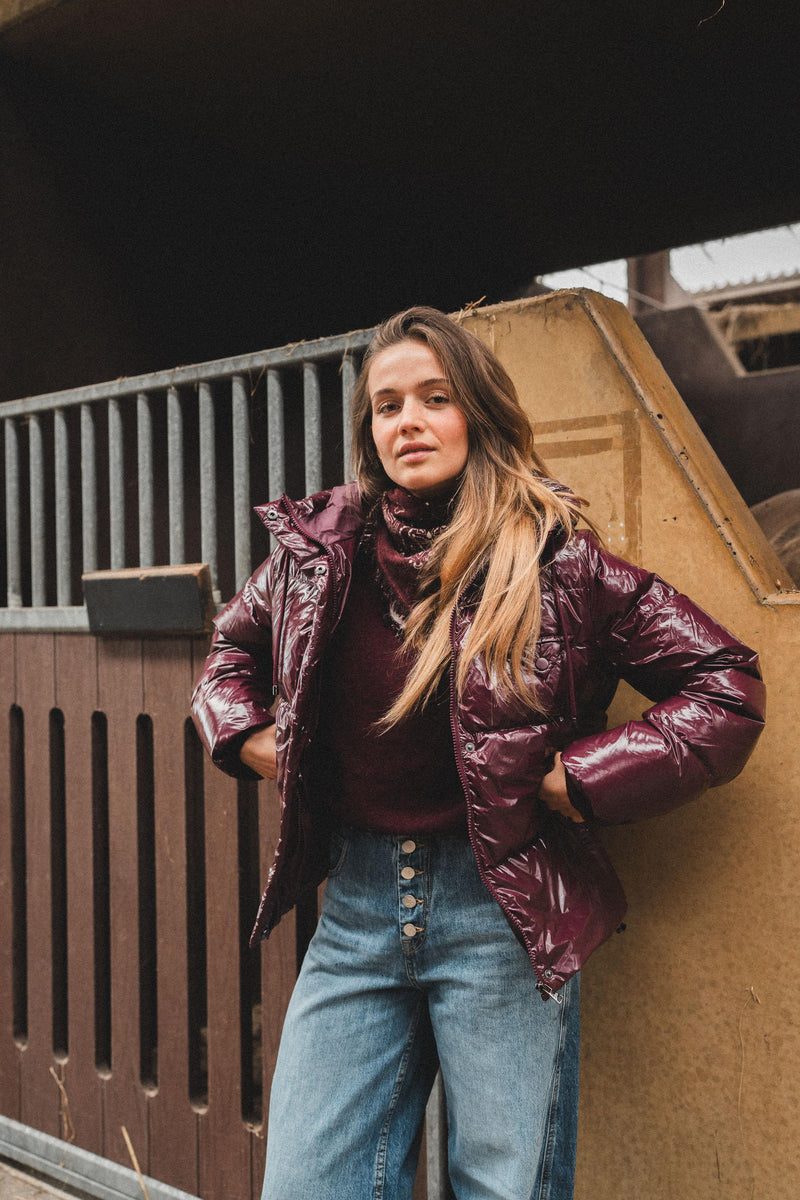 SINGAPORE - Glossy puffer jacket - Plume