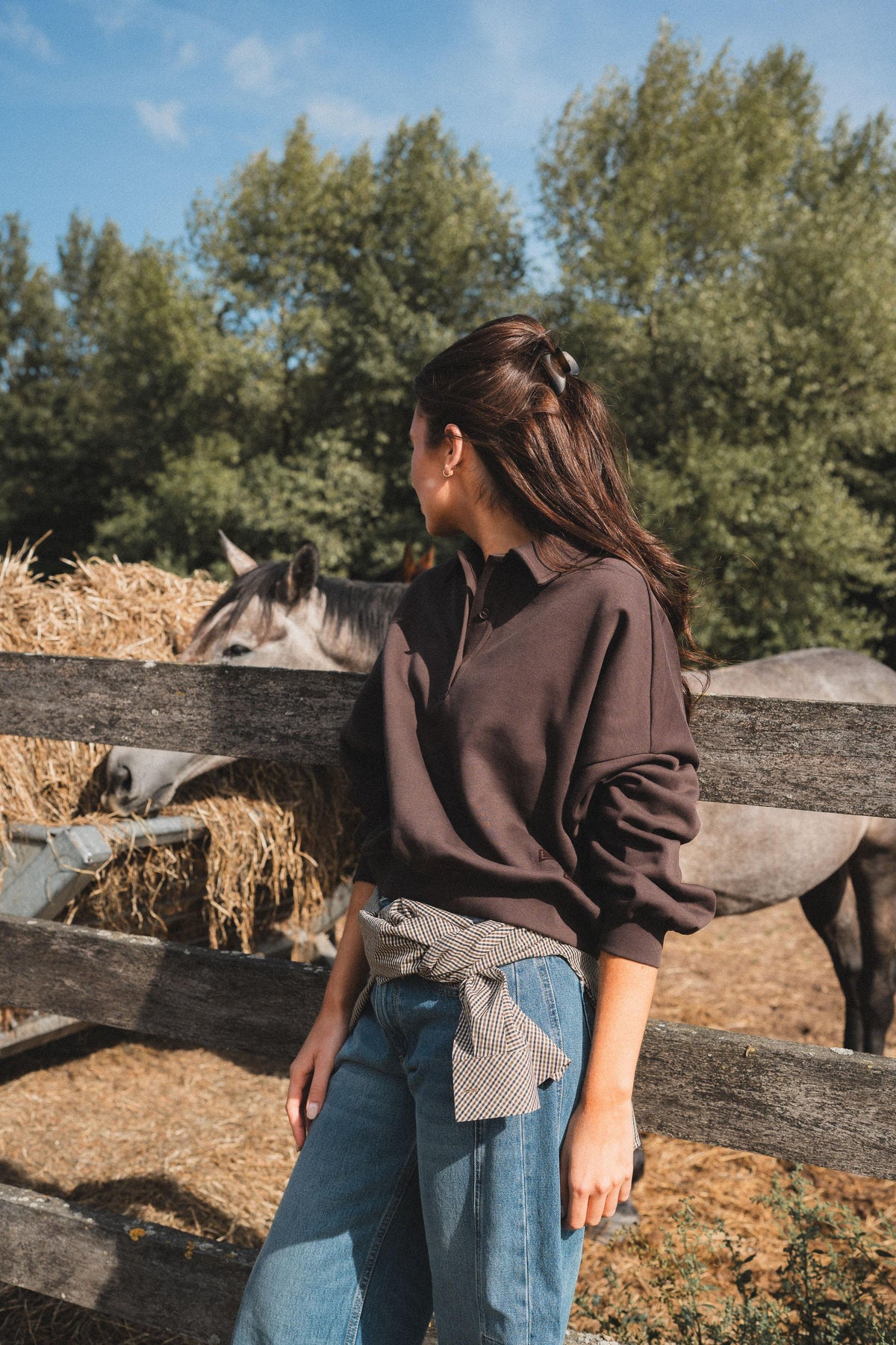OSLO - Polo sweater - Brown