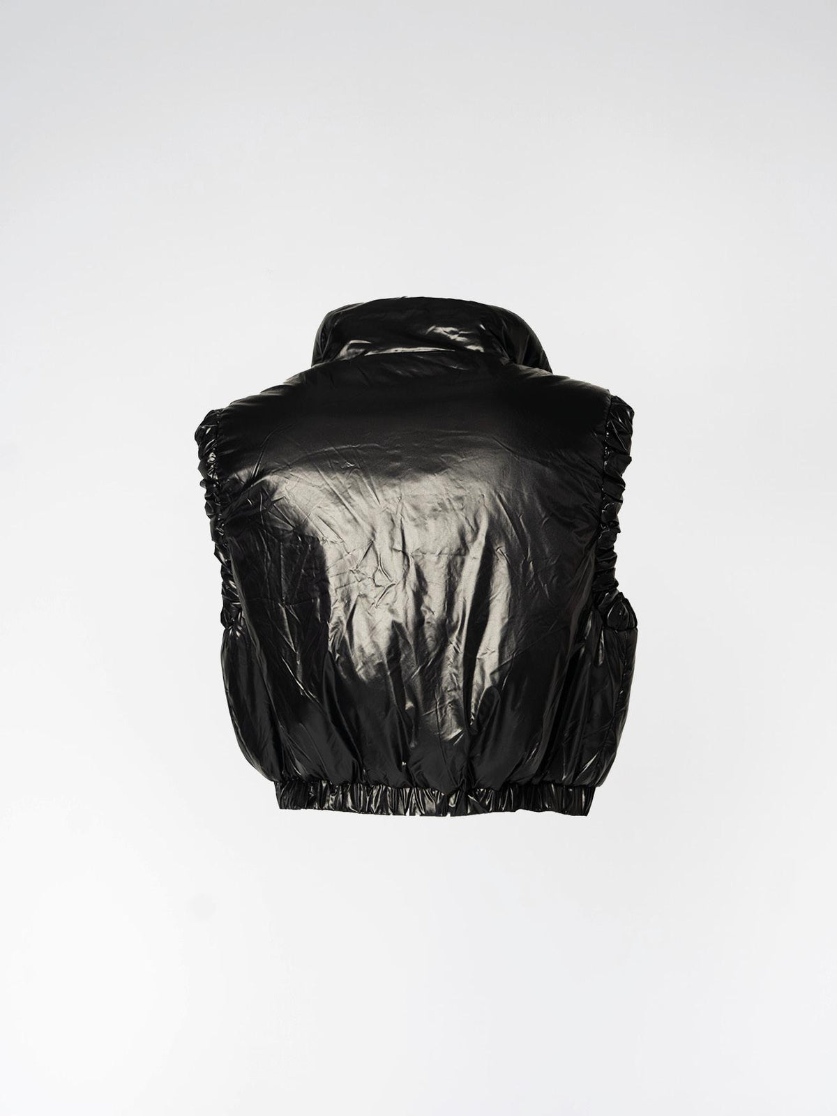 GALAXY - Cropped bodywarmer - Shiny Black