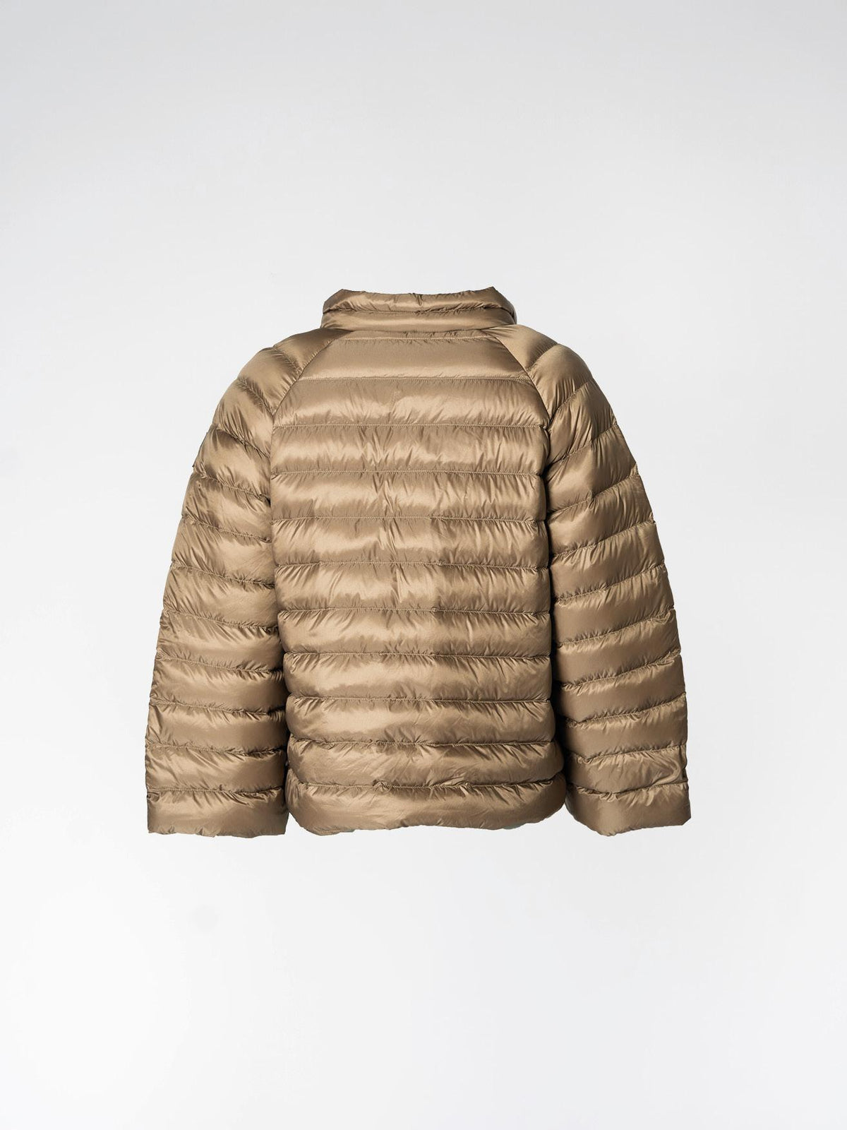 Lichtgewicht donsjas met driekwart mouw - Taupe