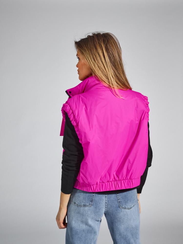GALAXY - Cropped bodywarmer - Fuxia