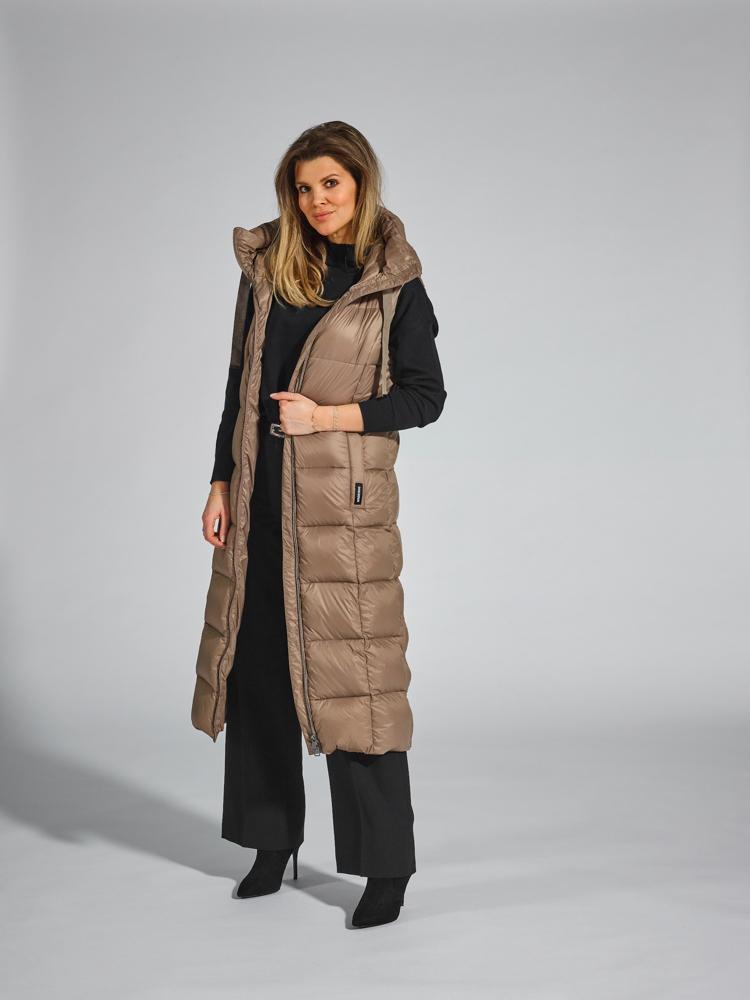 SUN - Sleeveless Long Down - Taupe