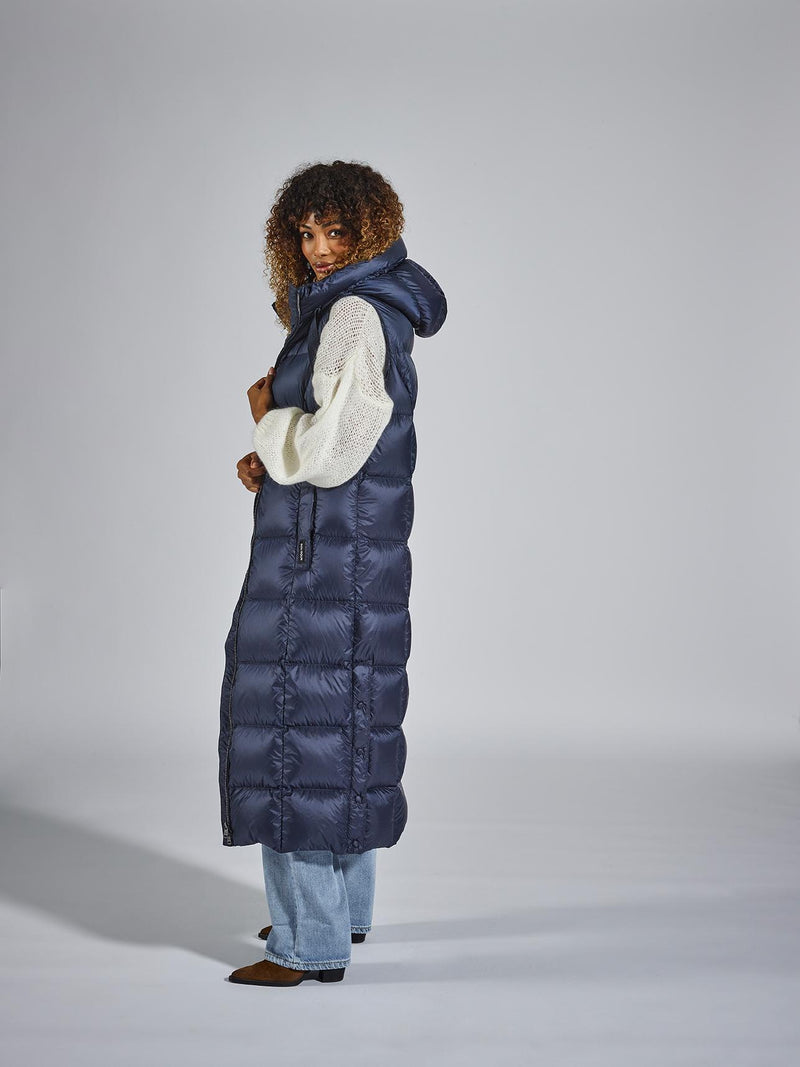 SUN - Sleeveless Long Down - Navy