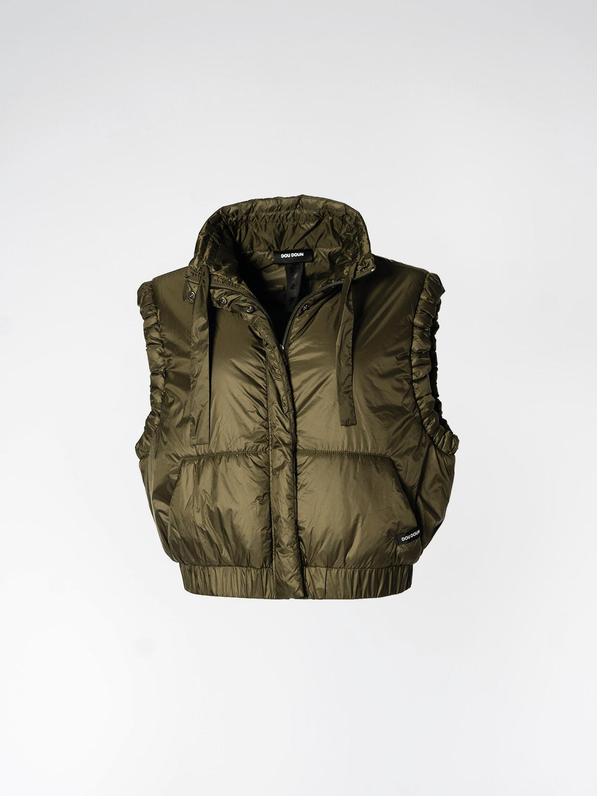GALAXY - Cropped bodywarmer - Khaki