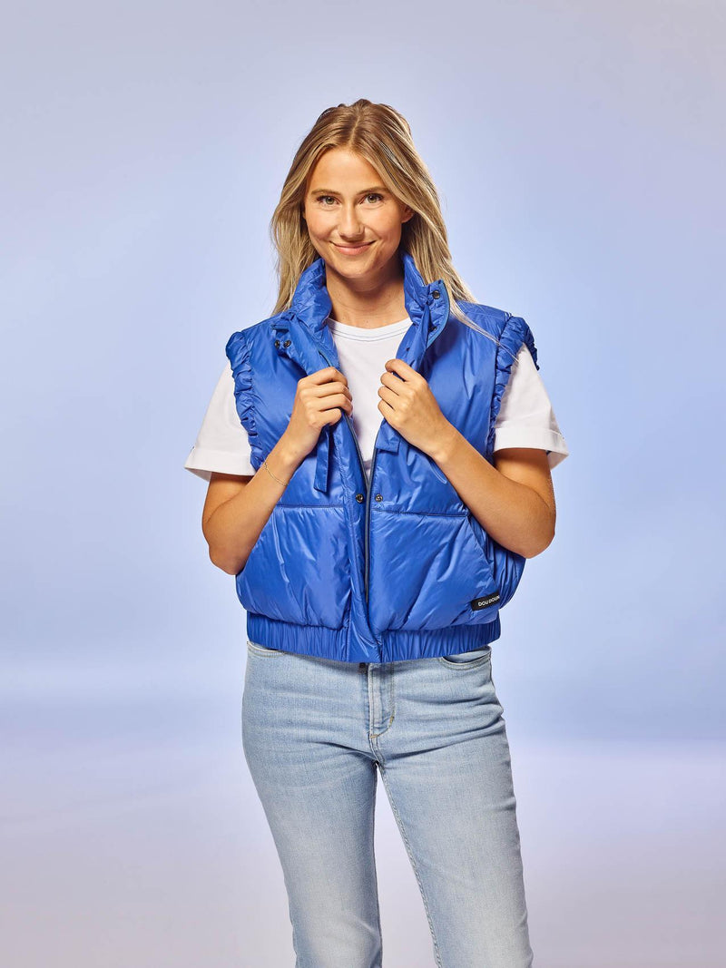 GALAXY - Cropped bodywarmer - Electric Blue