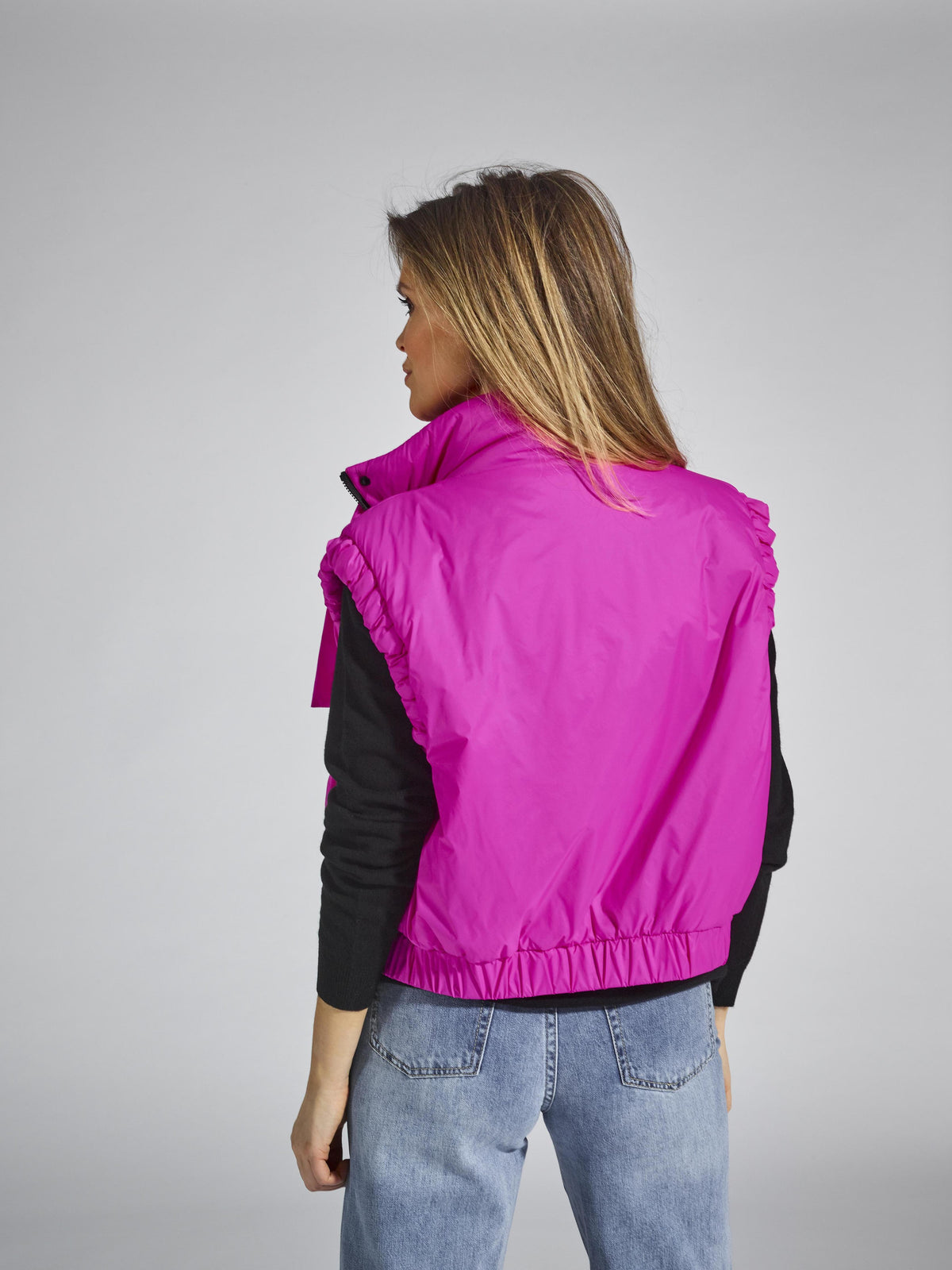 GALAXY - Cropped bodywarmer - Fuxia