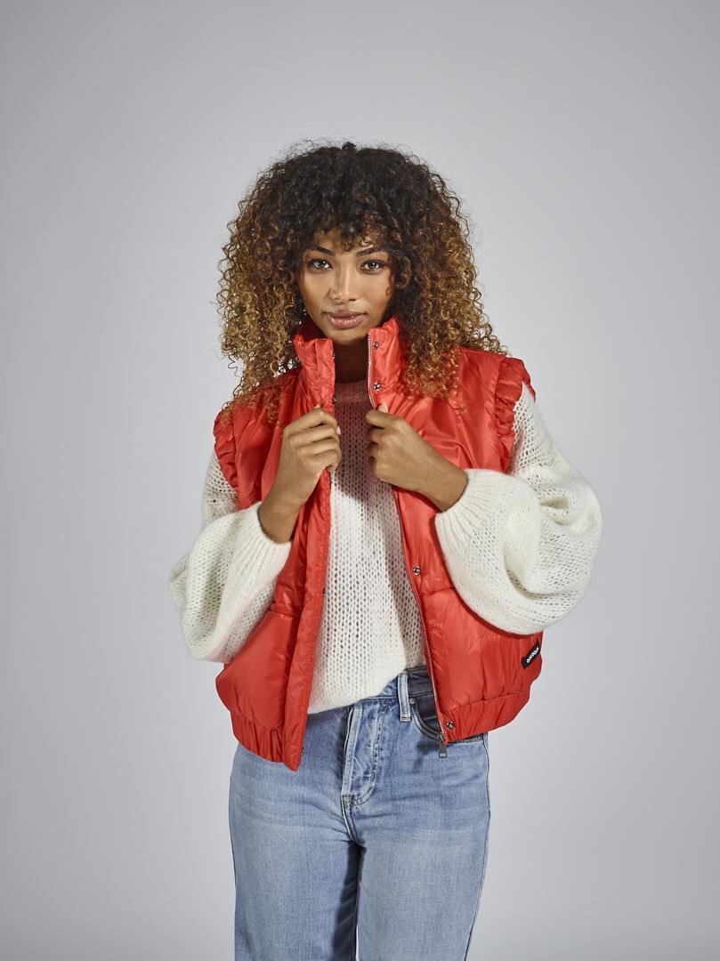 GALAXY - Cropped bodywarmer - Corail