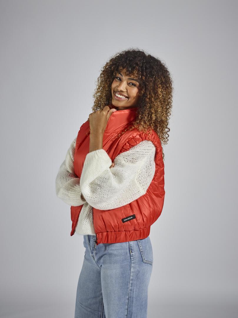 GALAXY - Cropped bodywarmer - Corail