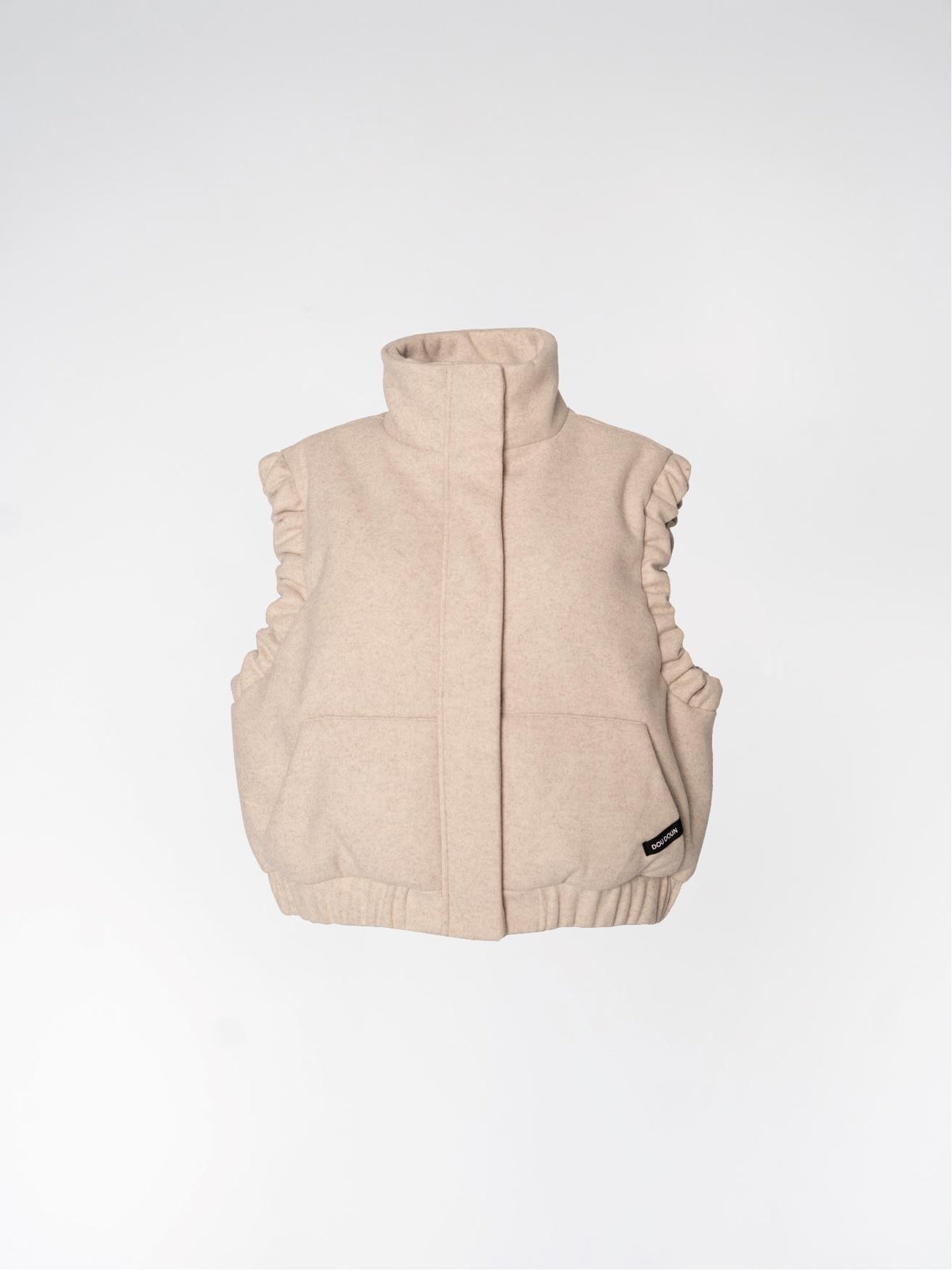 GALAXY DELUXE - cropped bodywarmer - Sand
