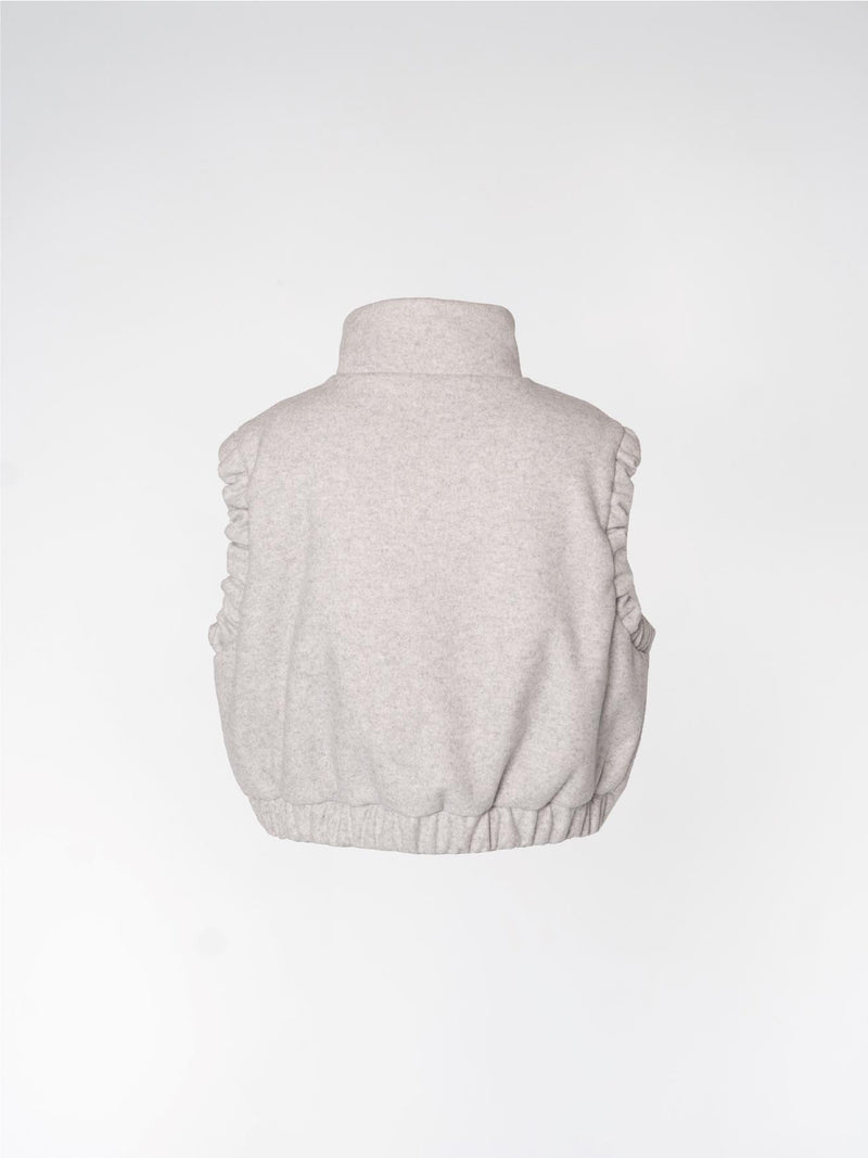 GALAXY DELUXE - cropped bodywarmer - Grey