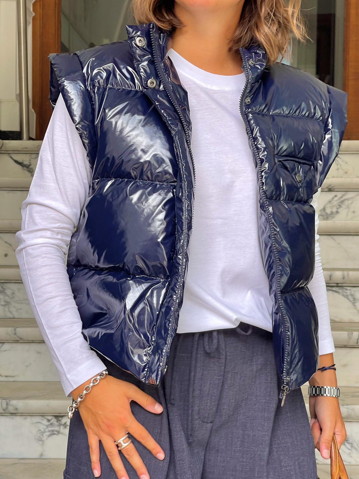 SOHO - Boxy bodywarmer - Navy