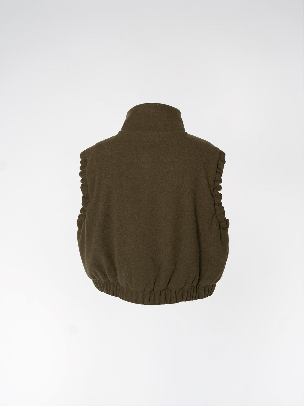 GALAXY DELUXE - cropped bodywarmer - Khaki