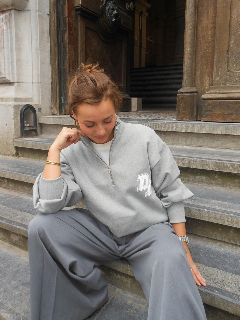 BOSTON - Zip Sweater - Grey