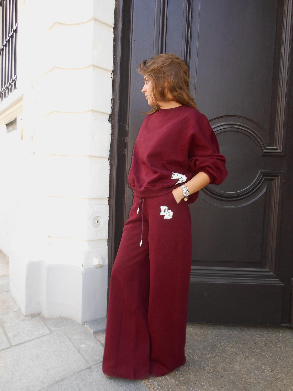 BROOKLYN - Relaxed Fit Sweatpants - Burgundy