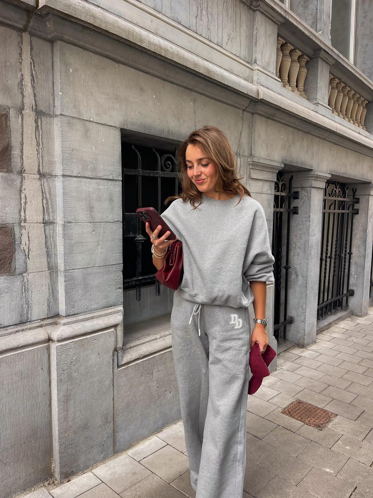 BROOKLYN - Relaxed Fit Sweatpants - Grey